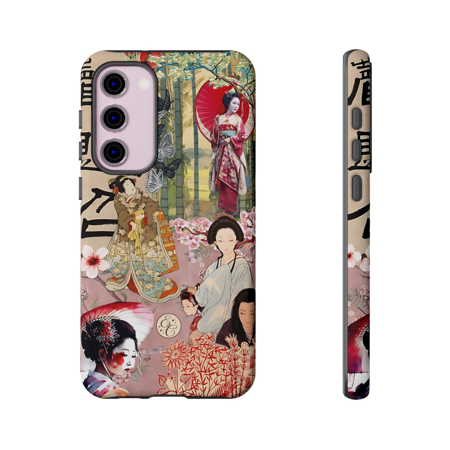 Japanese Geisha Collage Tough Phone Case