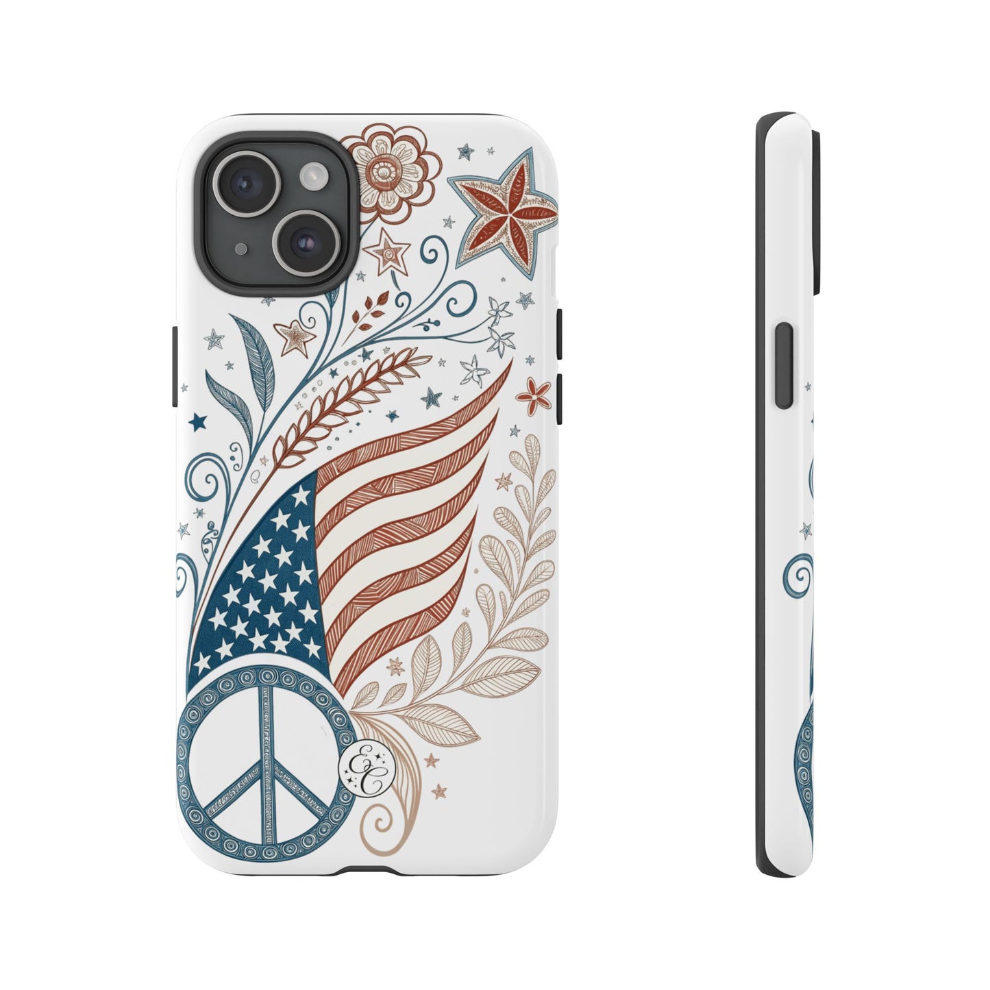 Boho American Flag Tough Phone Case