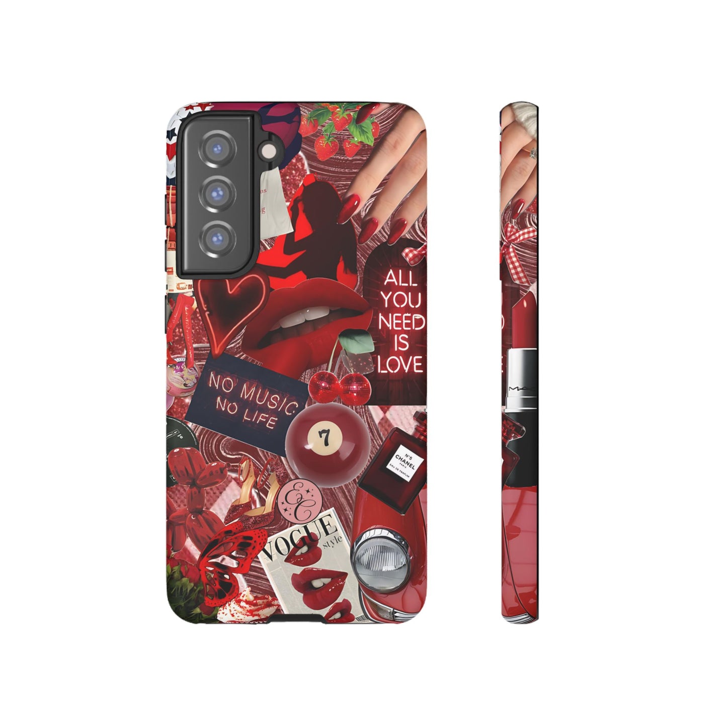 Red Aesthetic Collage Tough Phone Case