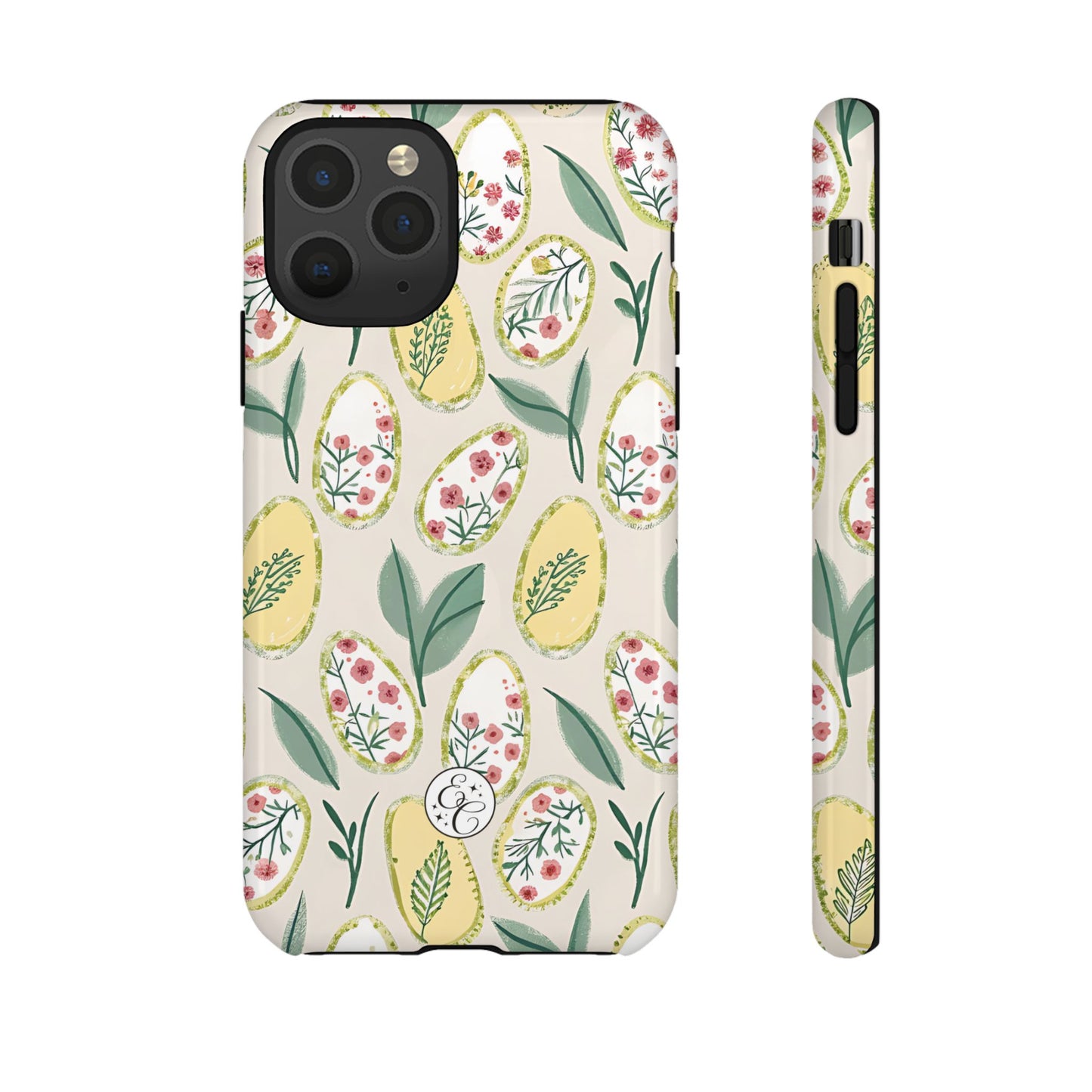 Floral Easter Egg Pattern Tough Phone Case