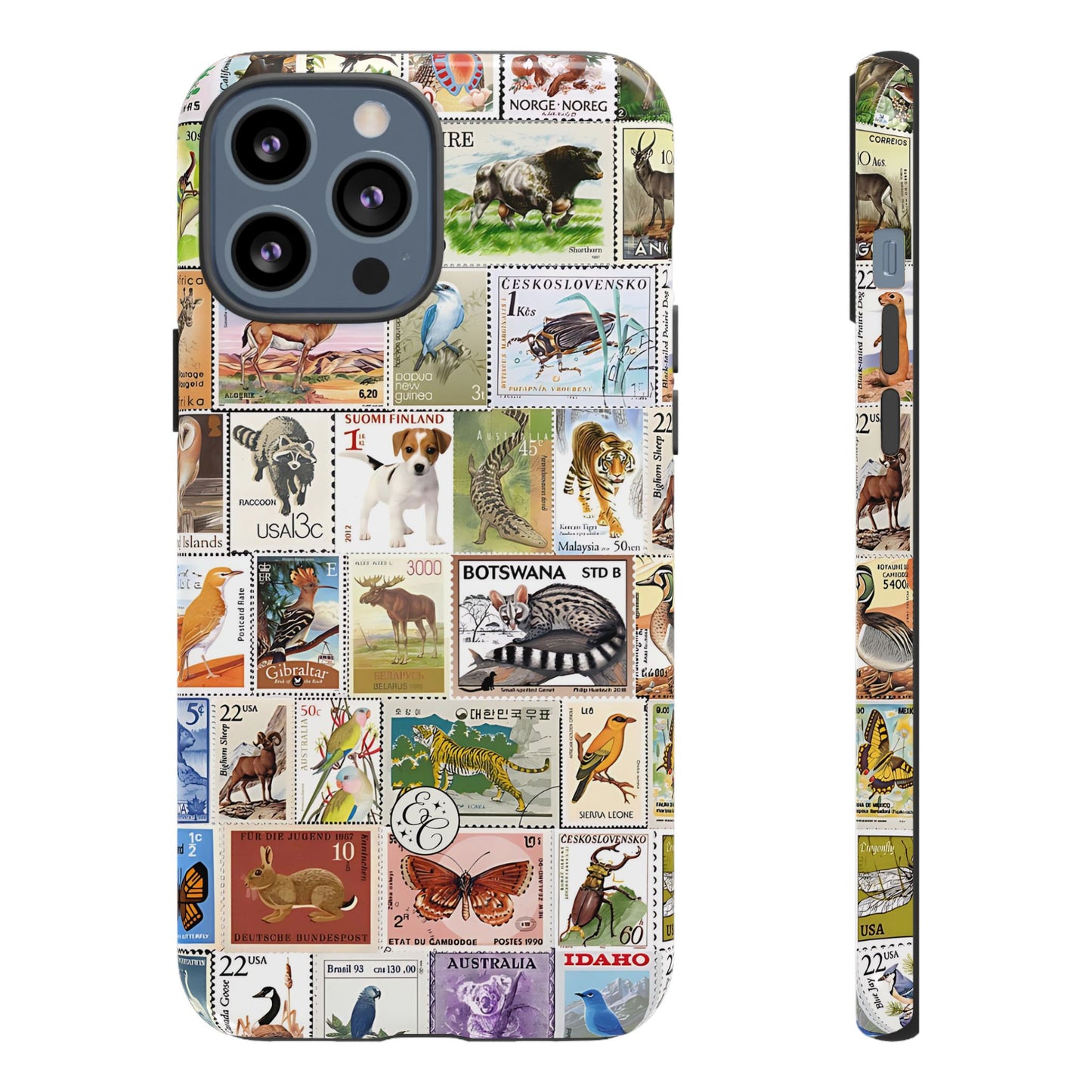 Wildlife Stamp Collage Tough Phone Case