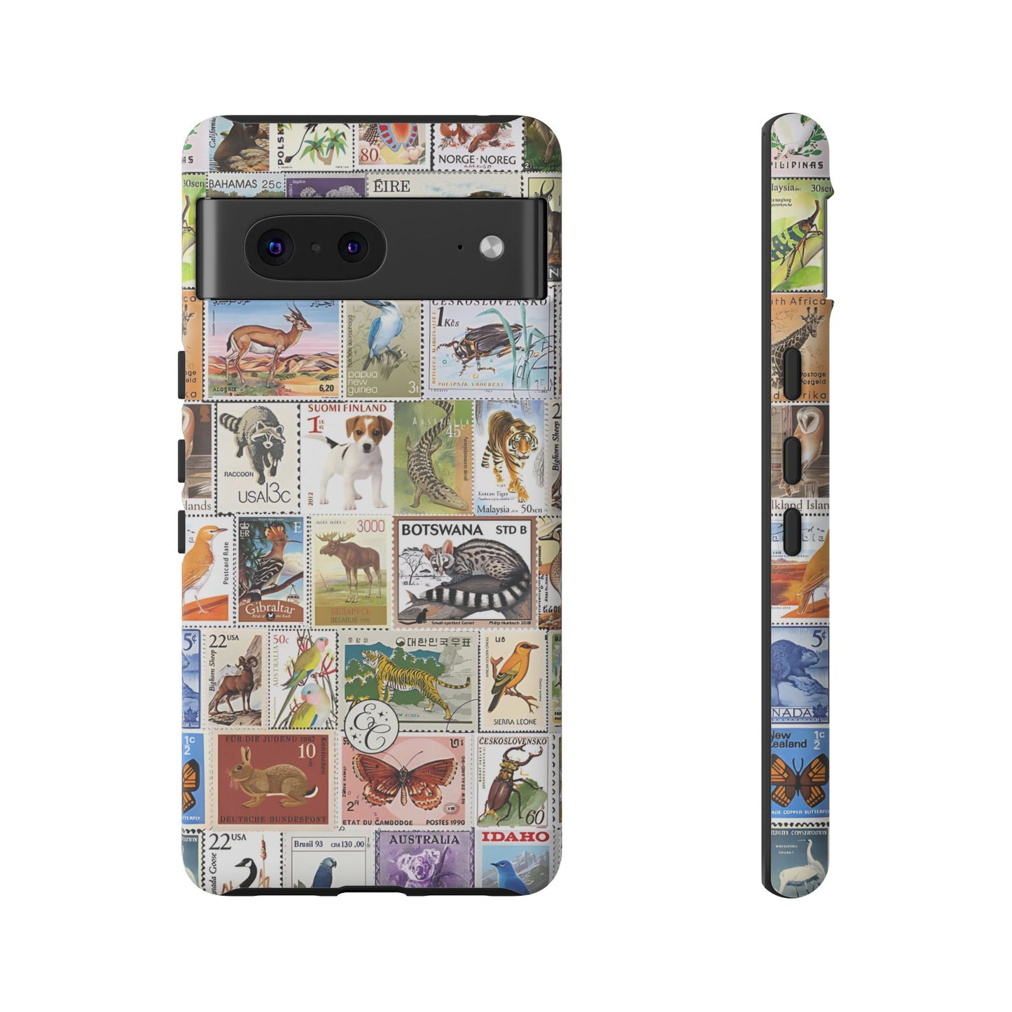 Wildlife Stamp Collage Tough Phone Case