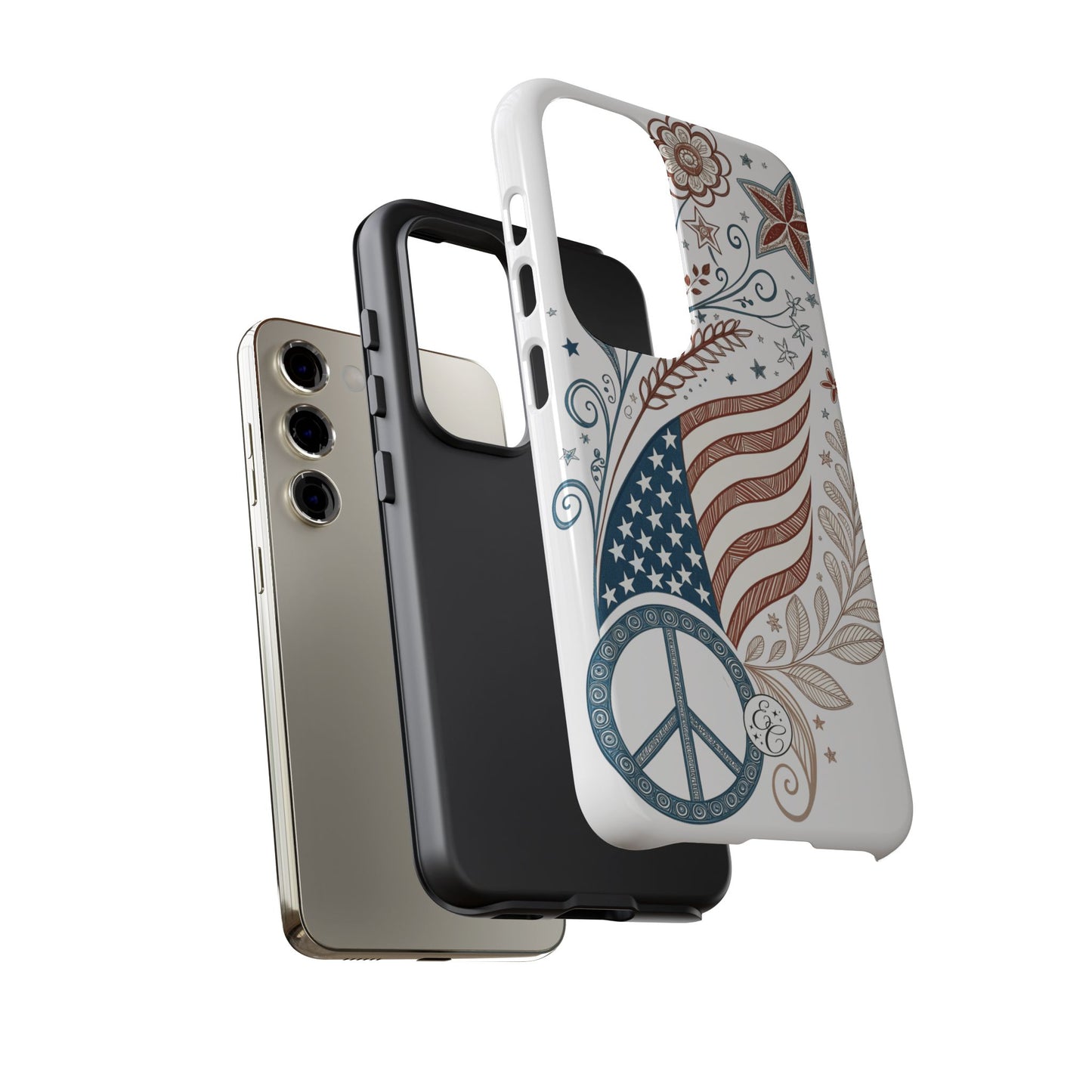 Boho American Flag Tough Phone Case