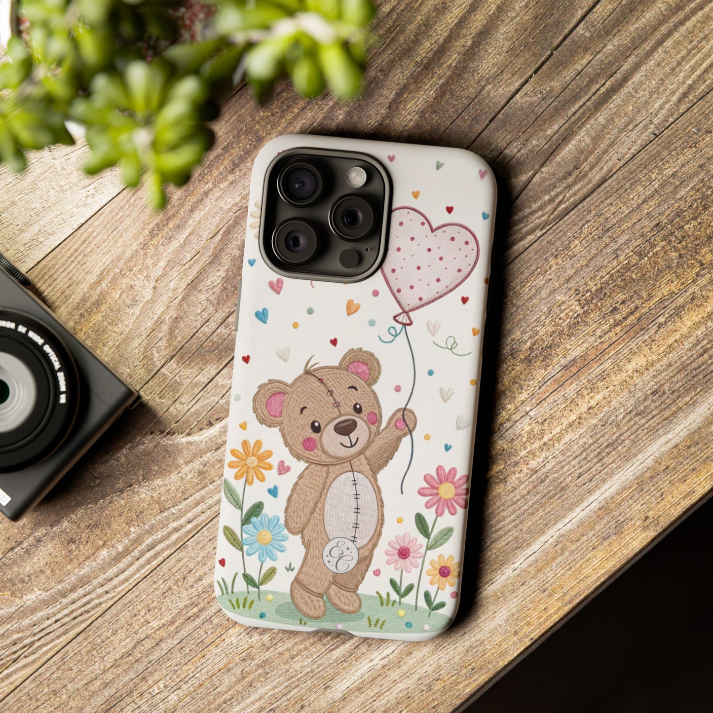 Cute Teddy Bear Tough Phone Case