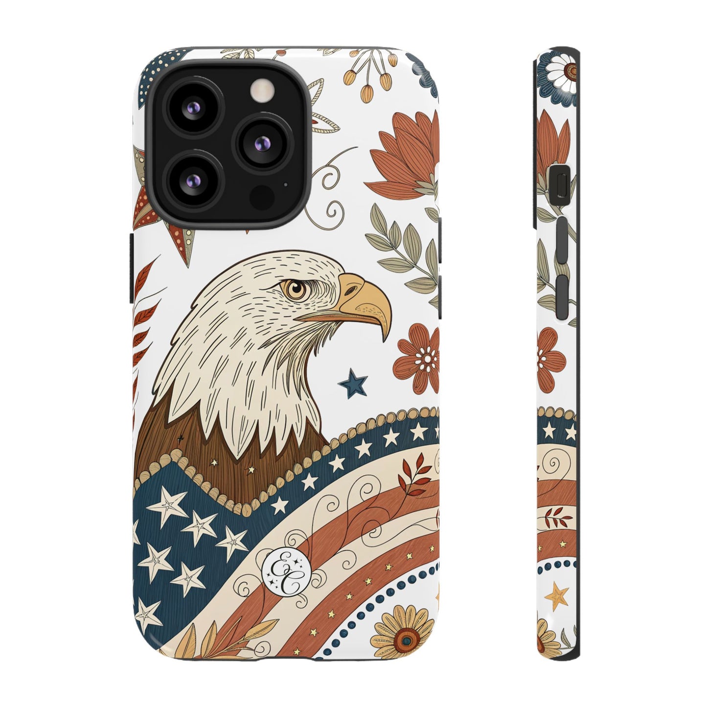 Boho Patriotic Eagle Tough Phone Case