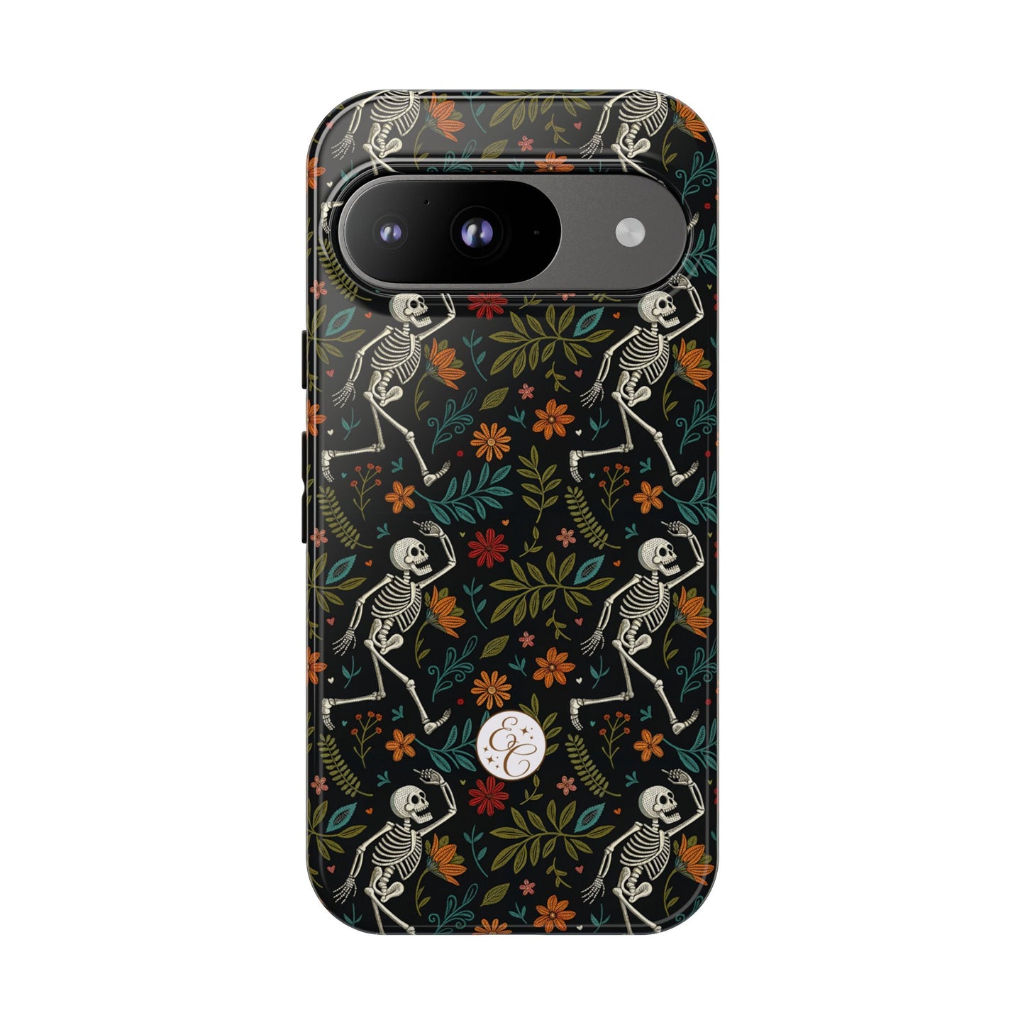 Halloween Boho Skeleton Pattern Tough Phone Case