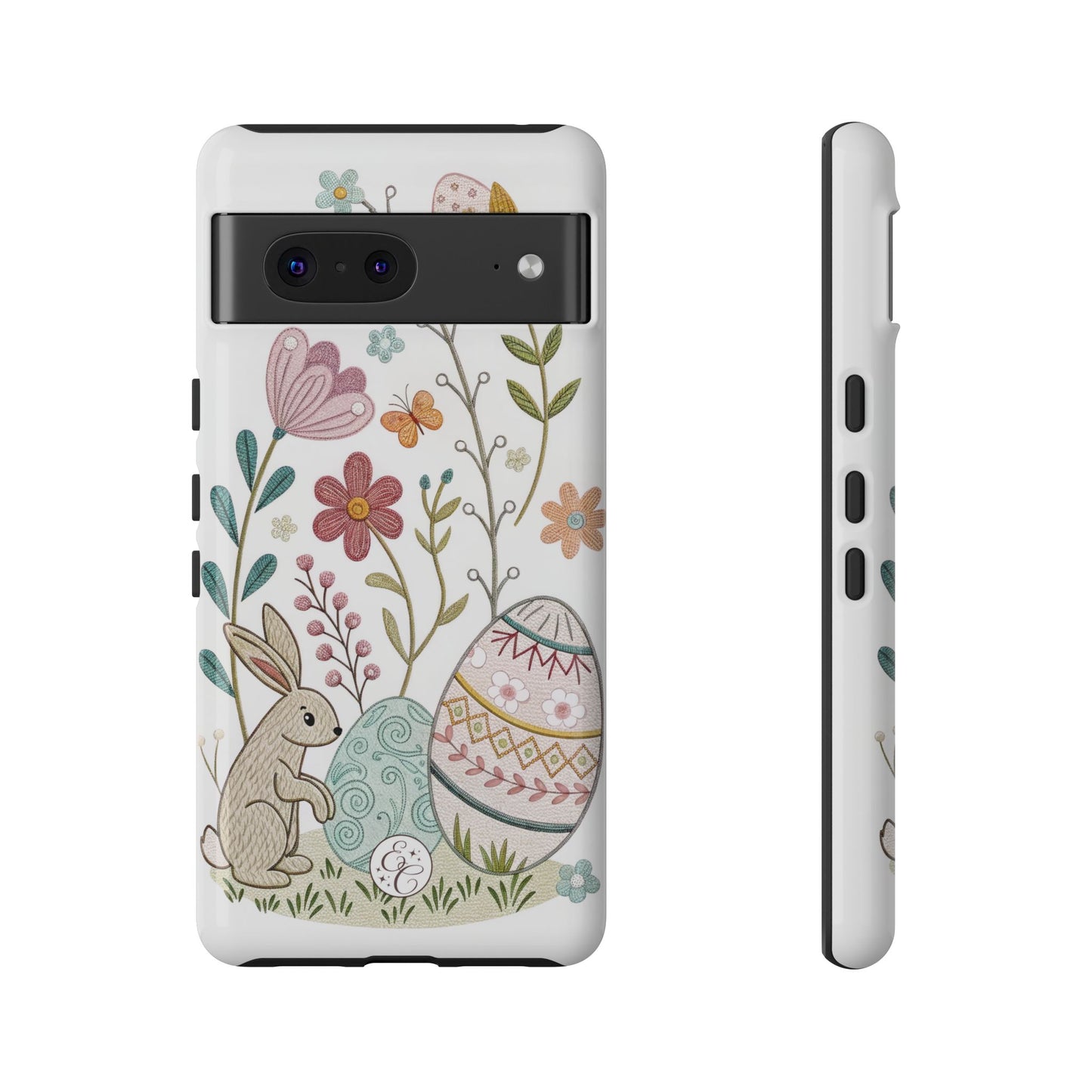 Bunny & Easter Egg Floral Tough Phone Case
