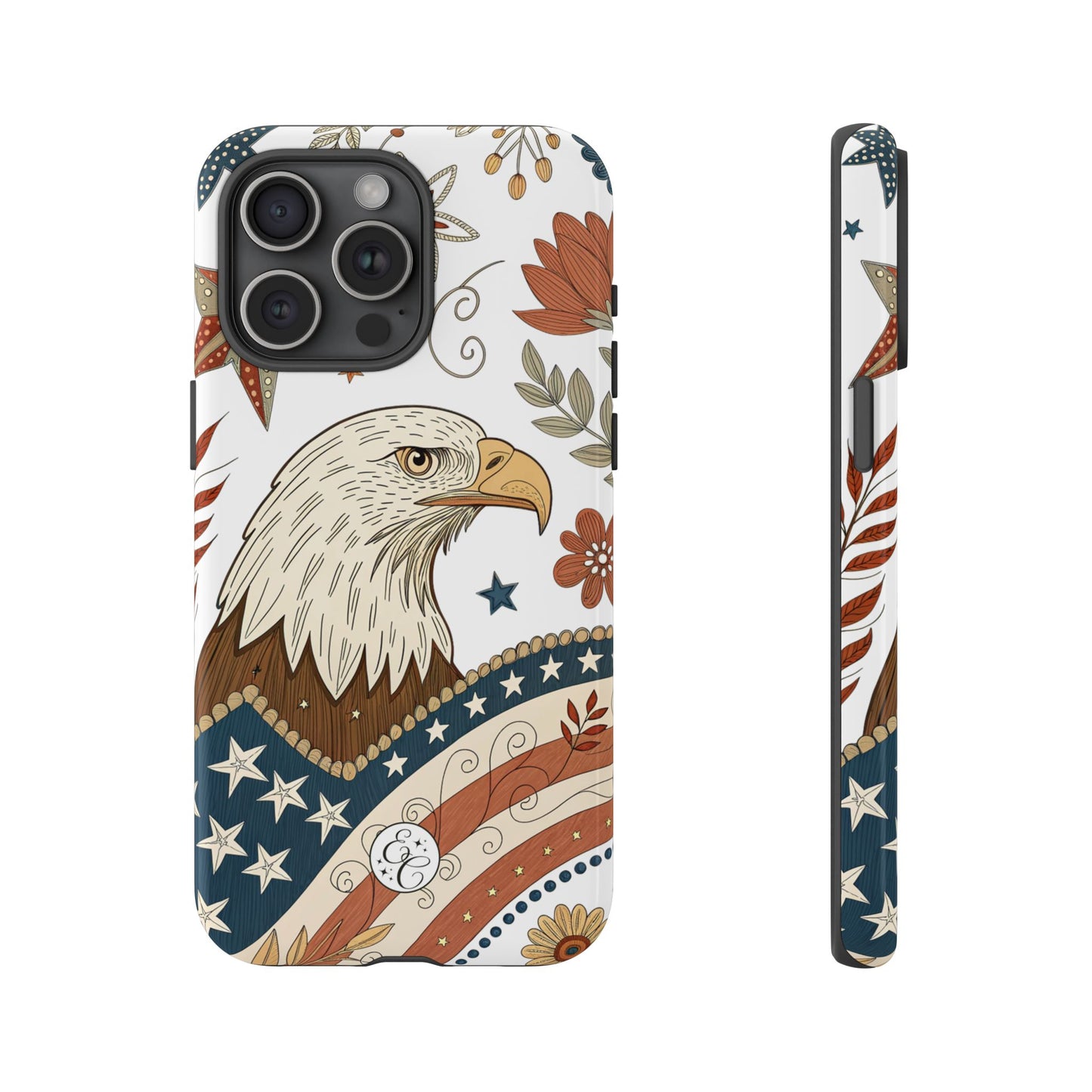Boho Patriotic Eagle Tough Phone Case