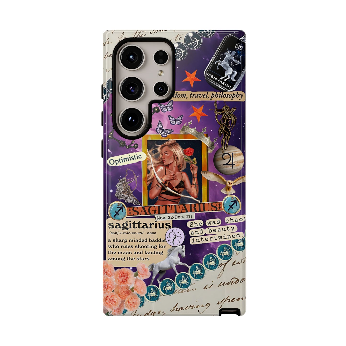 Sagittarius Zodiac Star Sign Tough Phone Case
