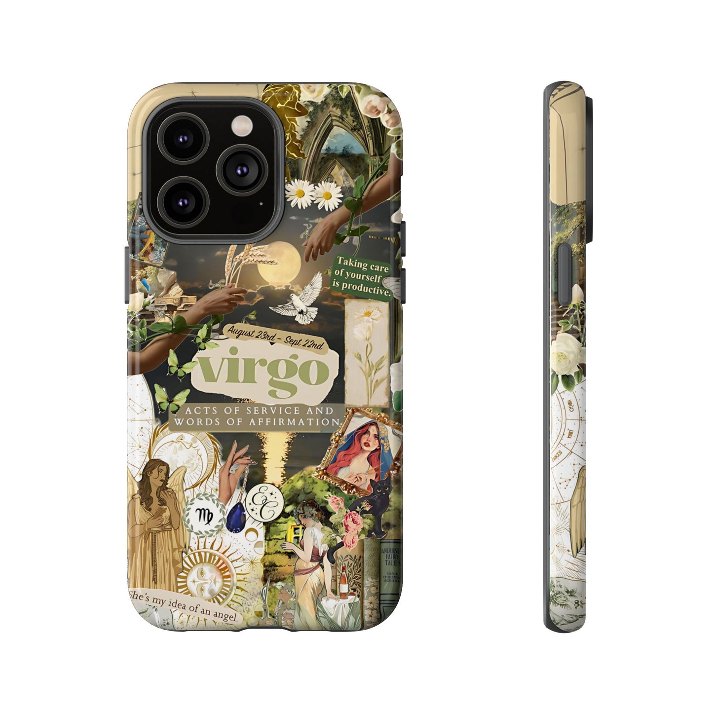 Virgo Vintage Zodiac Collage Tough Phone Case
