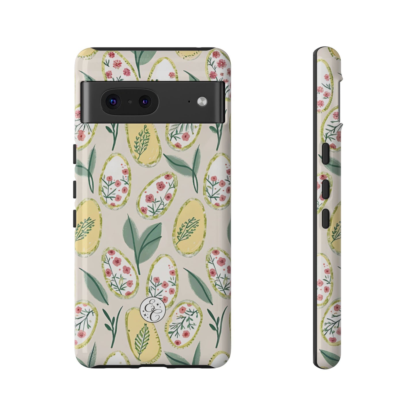 Floral Easter Egg Pattern Tough Phone Case