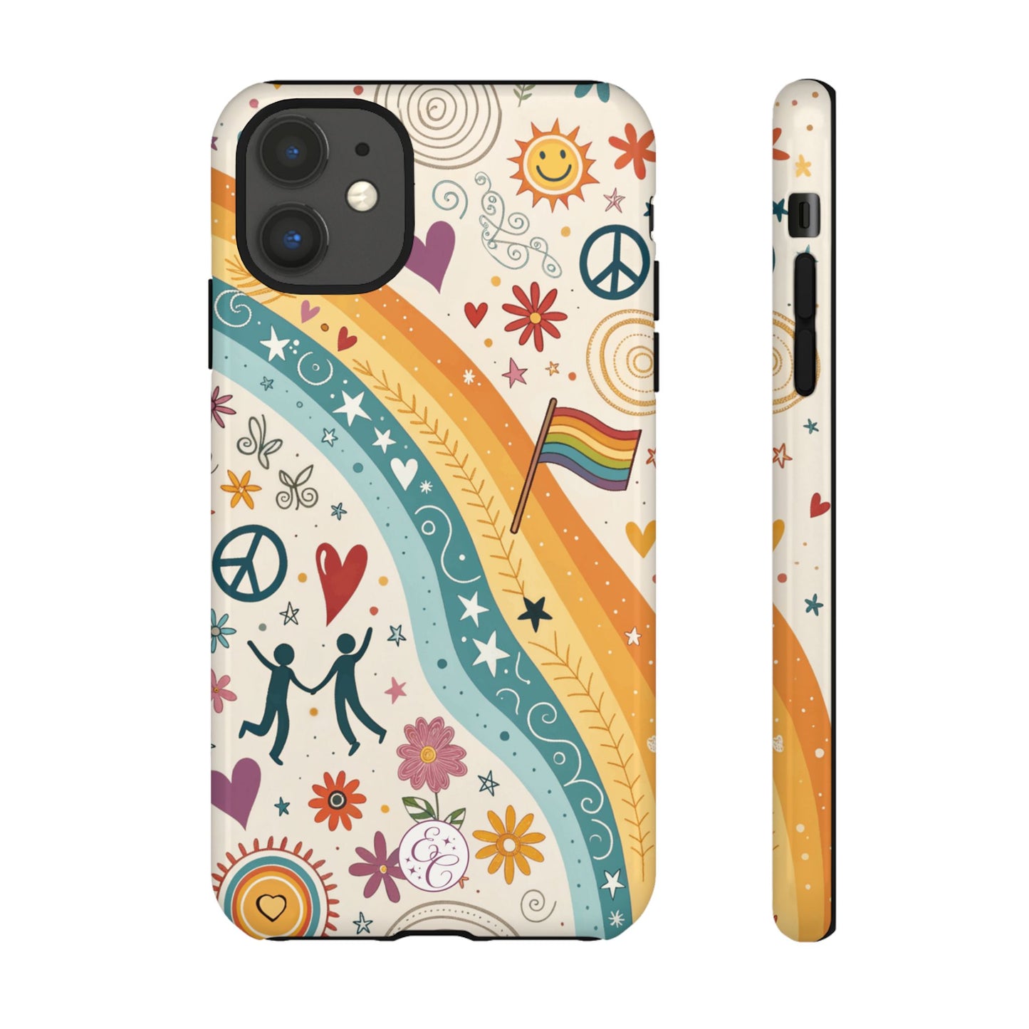 LGTBQ+ Pride Boho Doodle Tough Phone Case