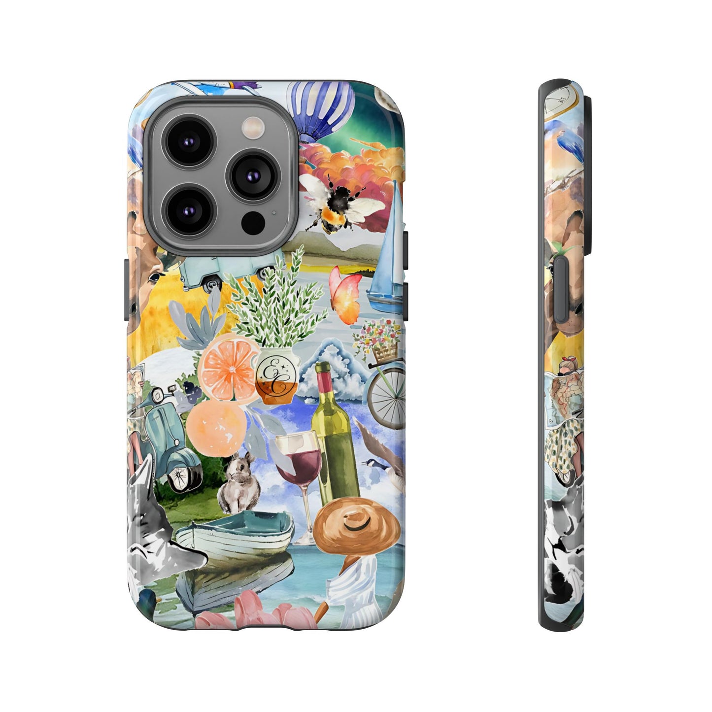Vintage Travel Collage Tough Phone Case