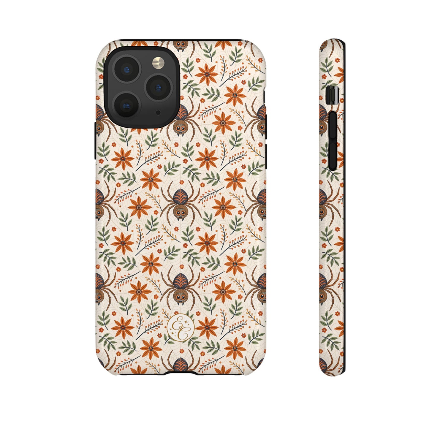 Boho Floral Spider Pattern Tough Phone Case