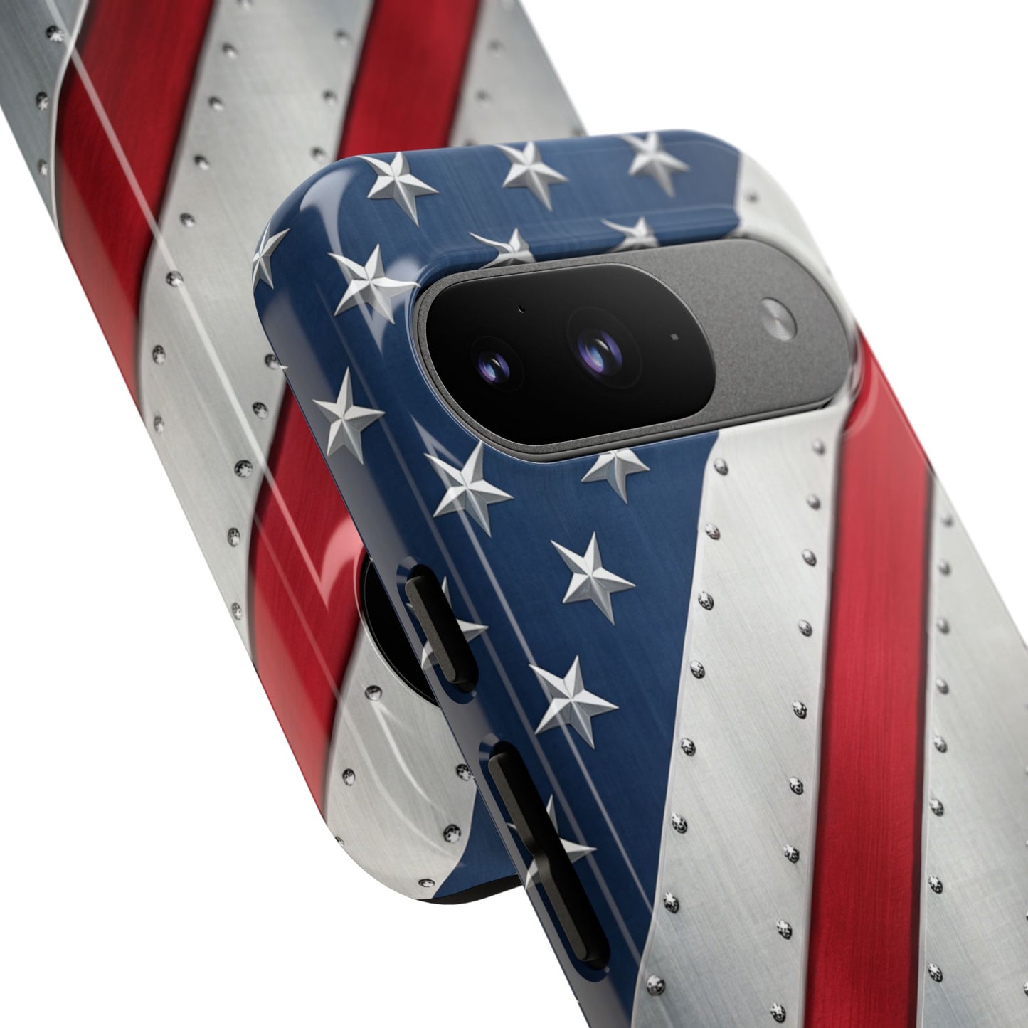 Metallic American Flag Tough Phone Case