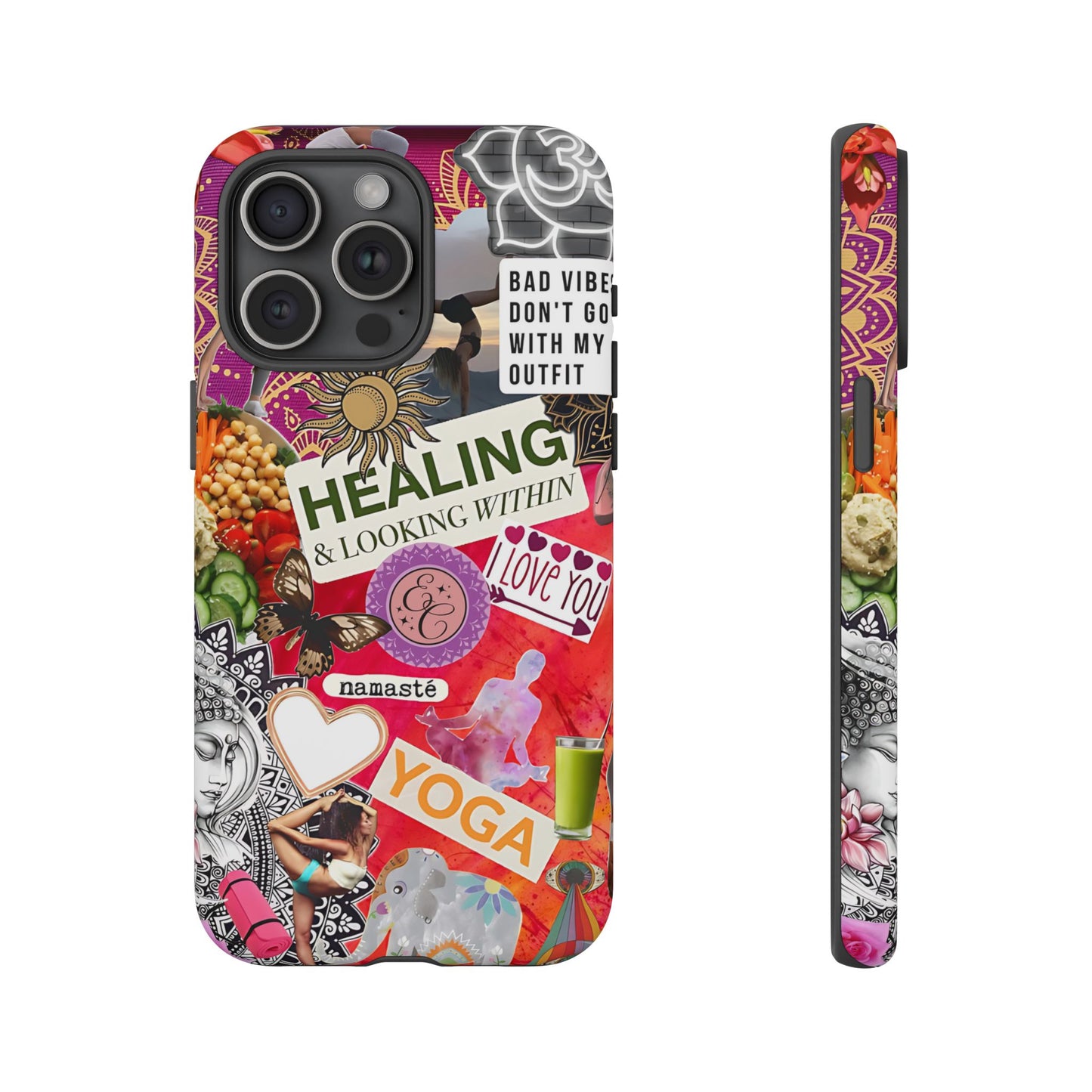 Yoga and Meditation Collage Tough Phone Case