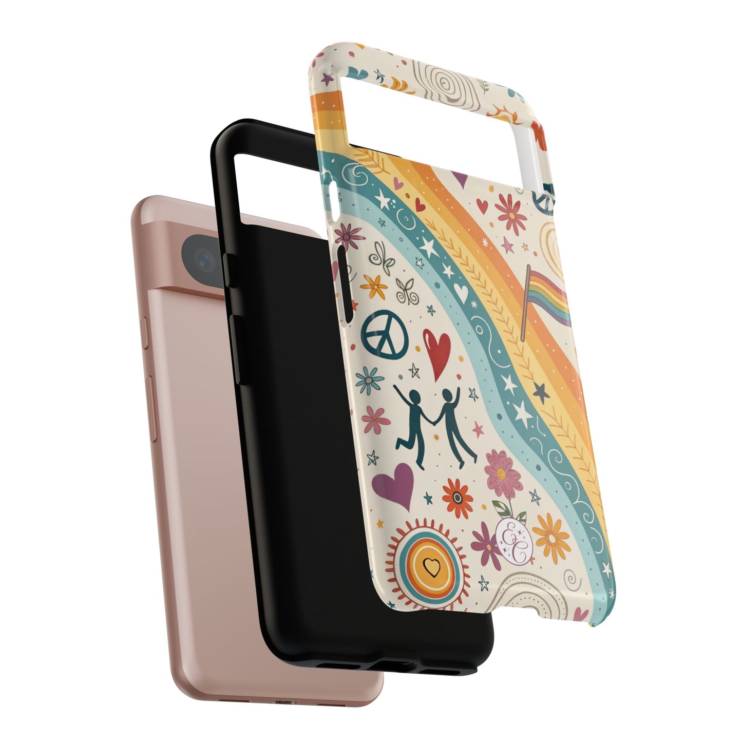 LGTBQ+ Pride Boho Doodle Tough Phone Case