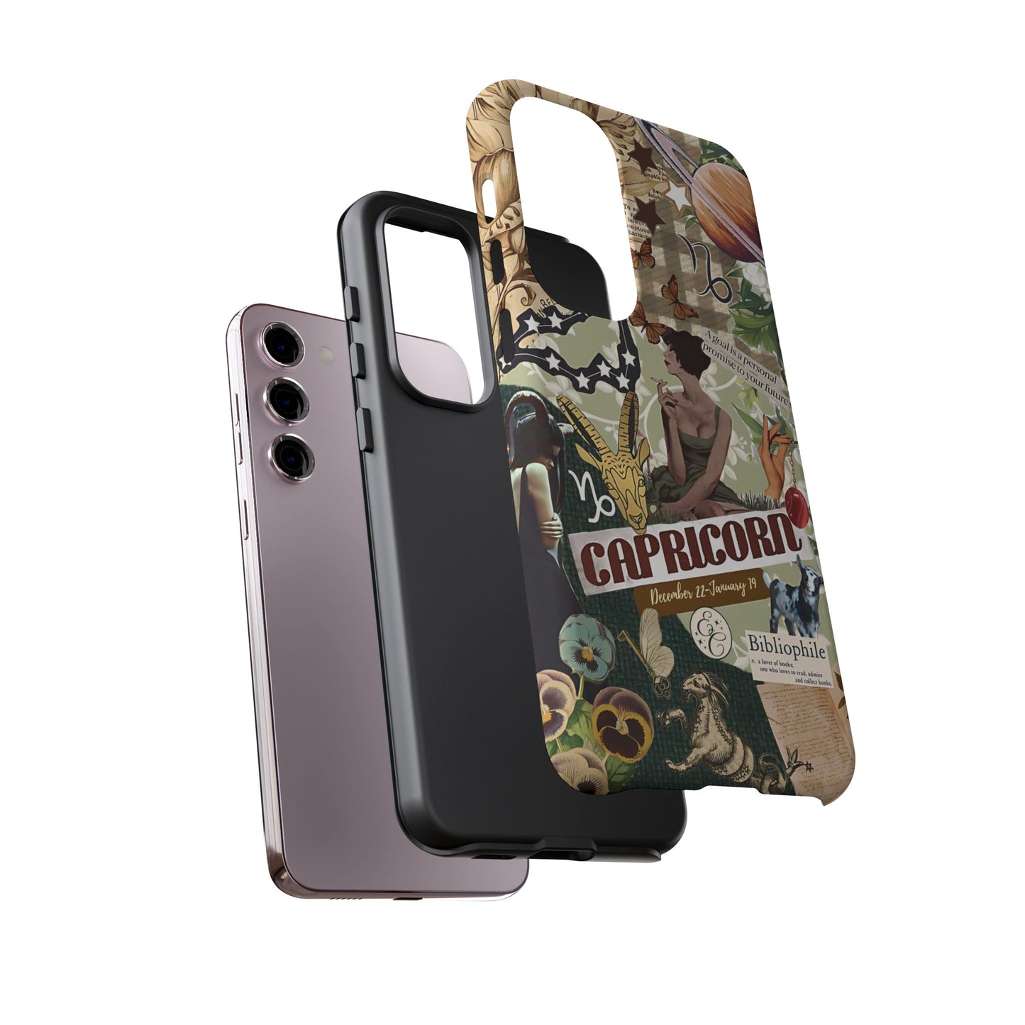 Capricorn Retro Zodiac Collage Tough Phone Case
