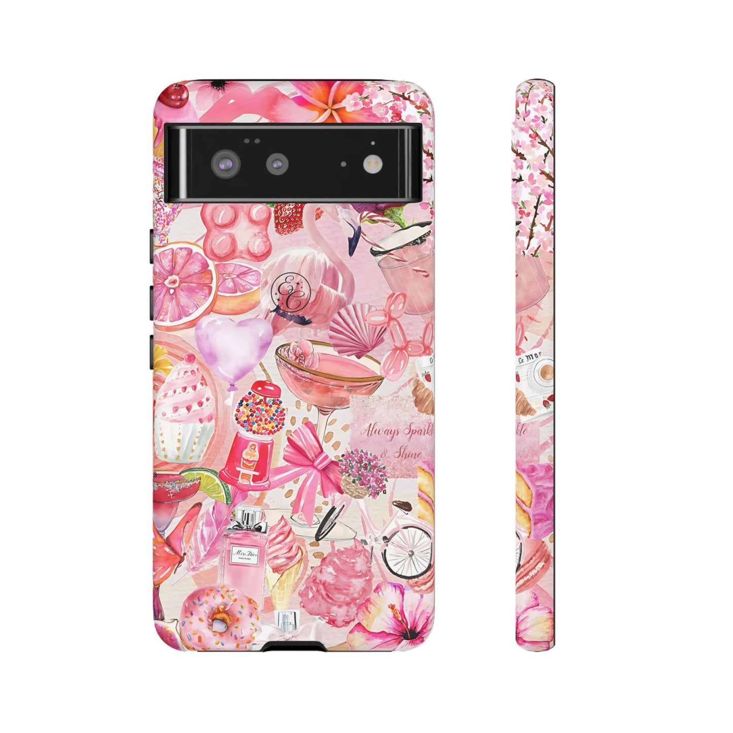 Pink Collage Tough Phone Case