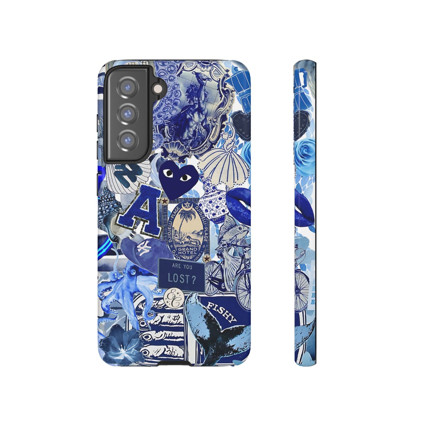 Blue Collage Tough Phone Case