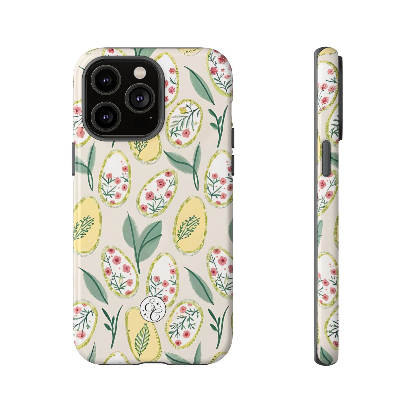 Floral Easter Egg Pattern Tough Phone Case