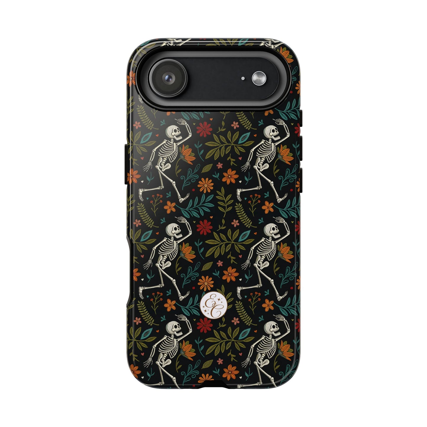 Halloween Boho Skeleton Pattern Tough Phone Case