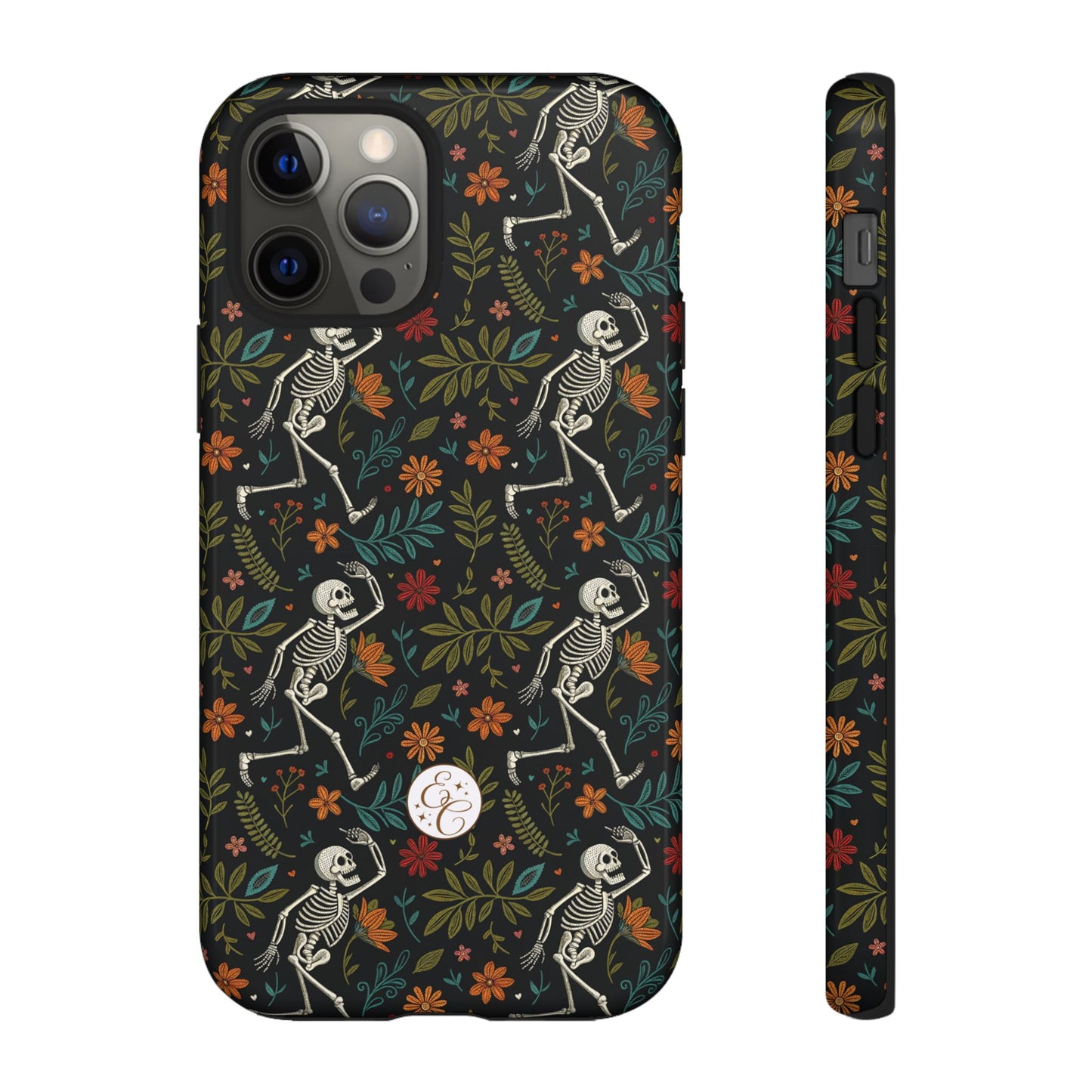 Halloween Boho Skeleton Pattern Tough Phone Case