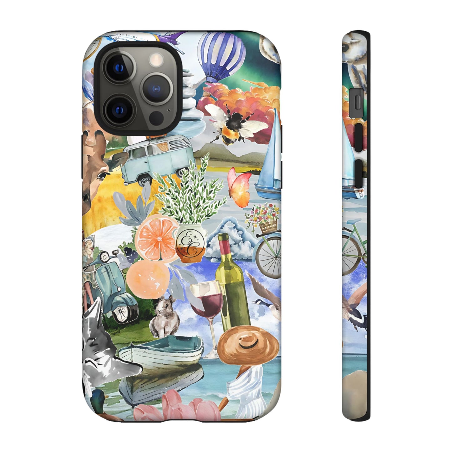 Vintage Travel Collage Tough Phone Case