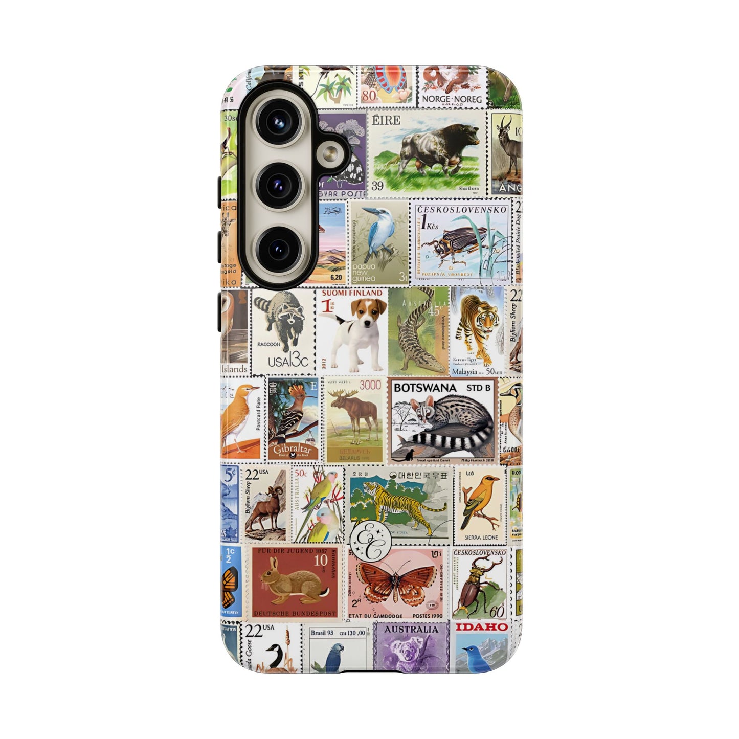 Wildlife Stamp Collage Tough Phone Case