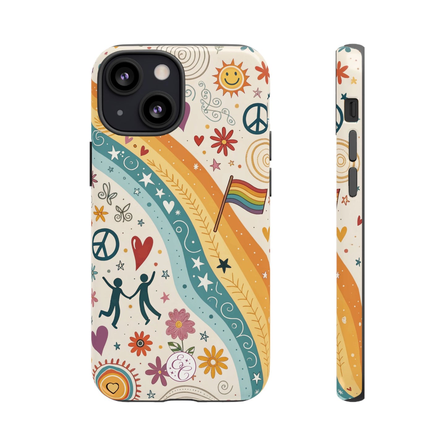 LGTBQ+ Pride Boho Doodle Tough Phone Case