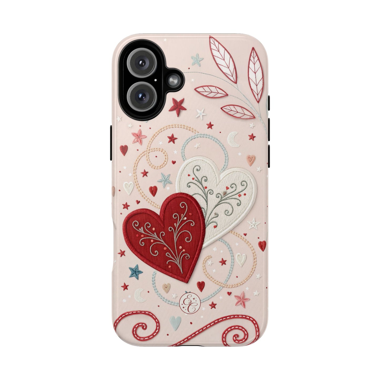 Interlinked Hearts Design Tough Phone Case