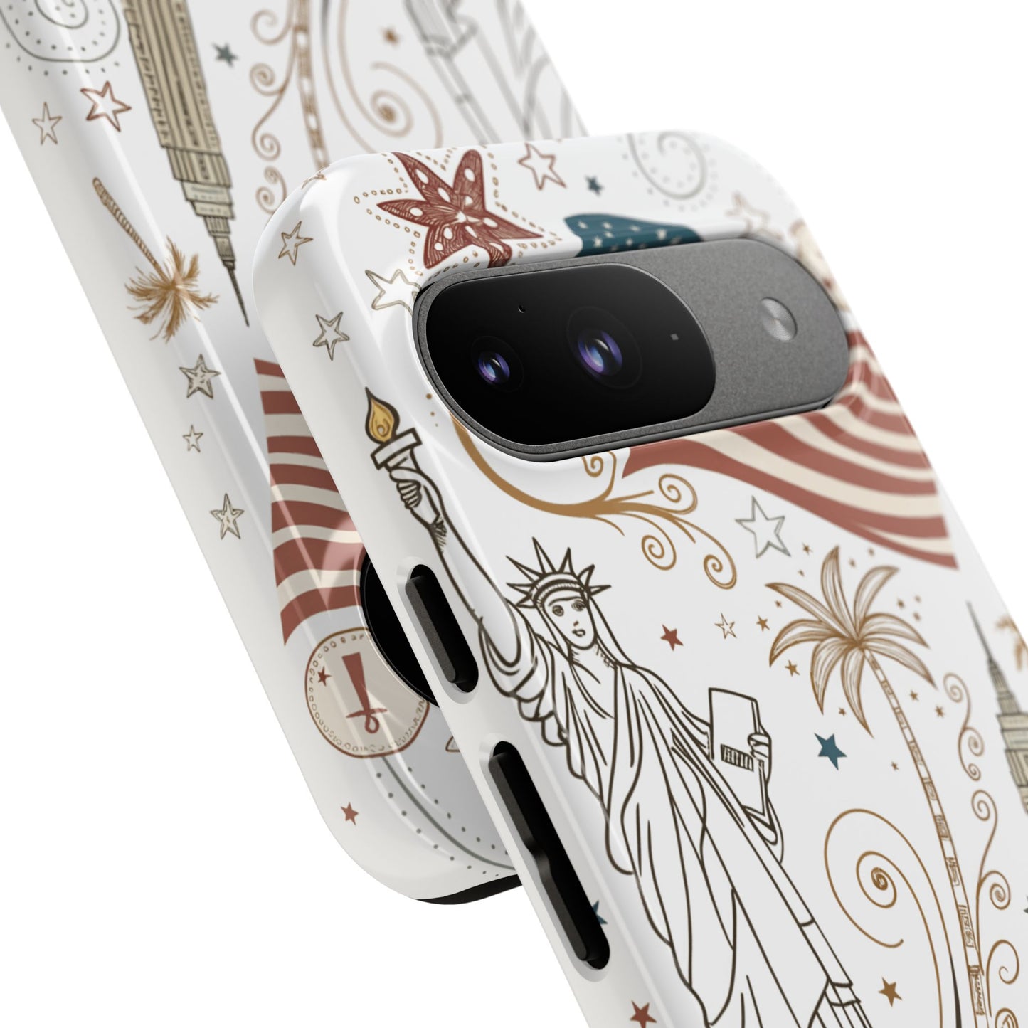 USA Landmarks Boho Doodle Tough Phone Case