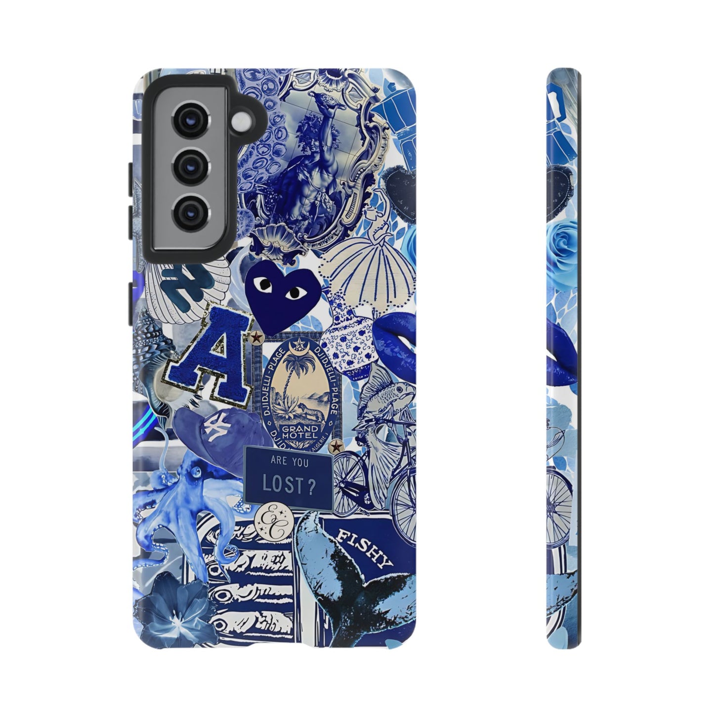 Blue Collage Tough Phone Case