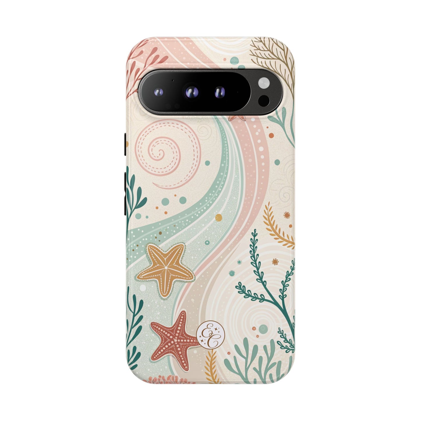 Pink Ocean Boho Doodle Tough Phone Case