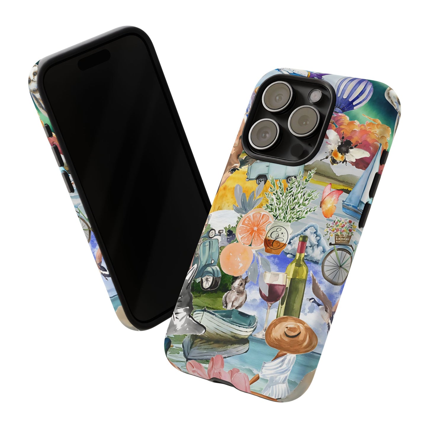 Vintage Travel Collage Tough Phone Case