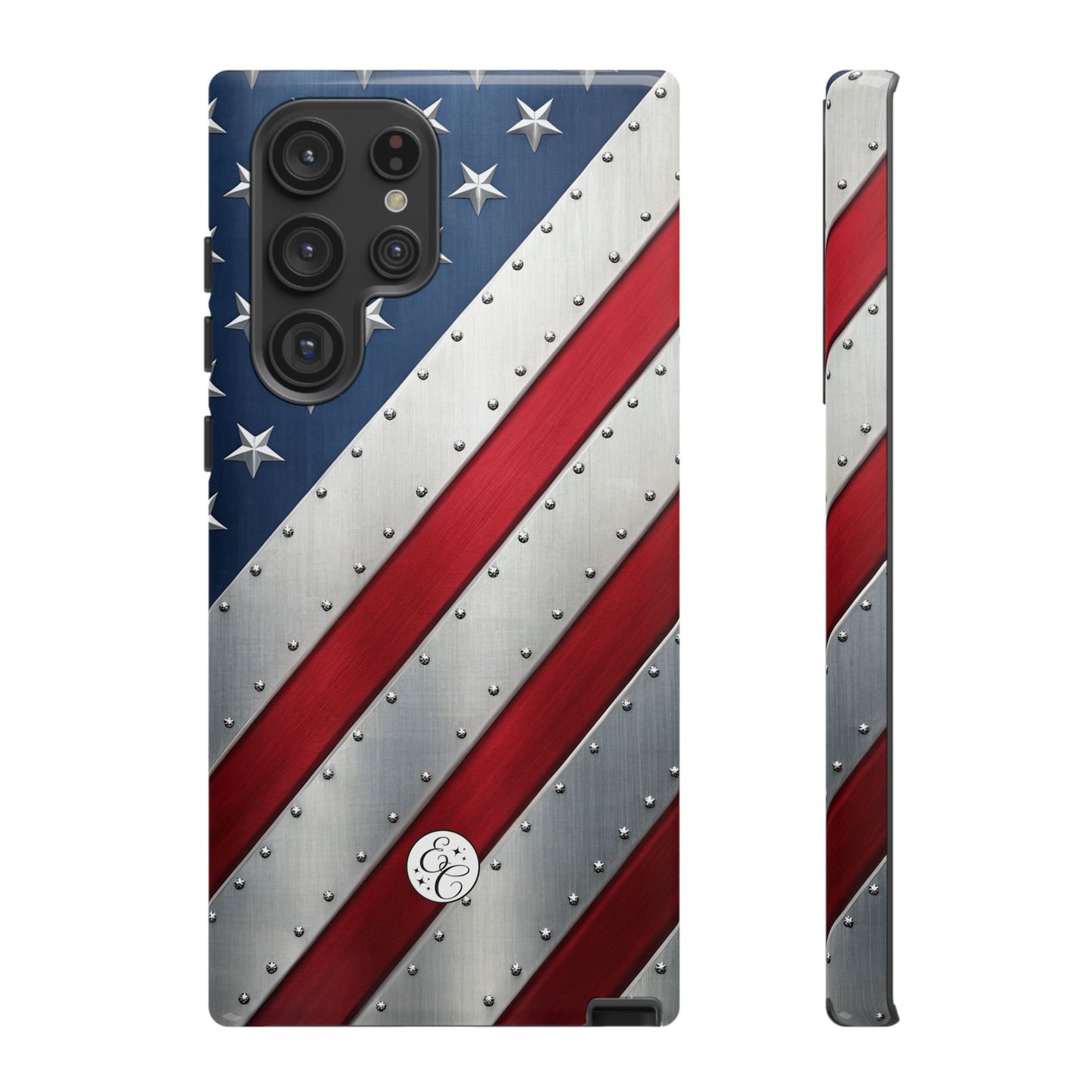 Metallic American Flag Tough Phone Case