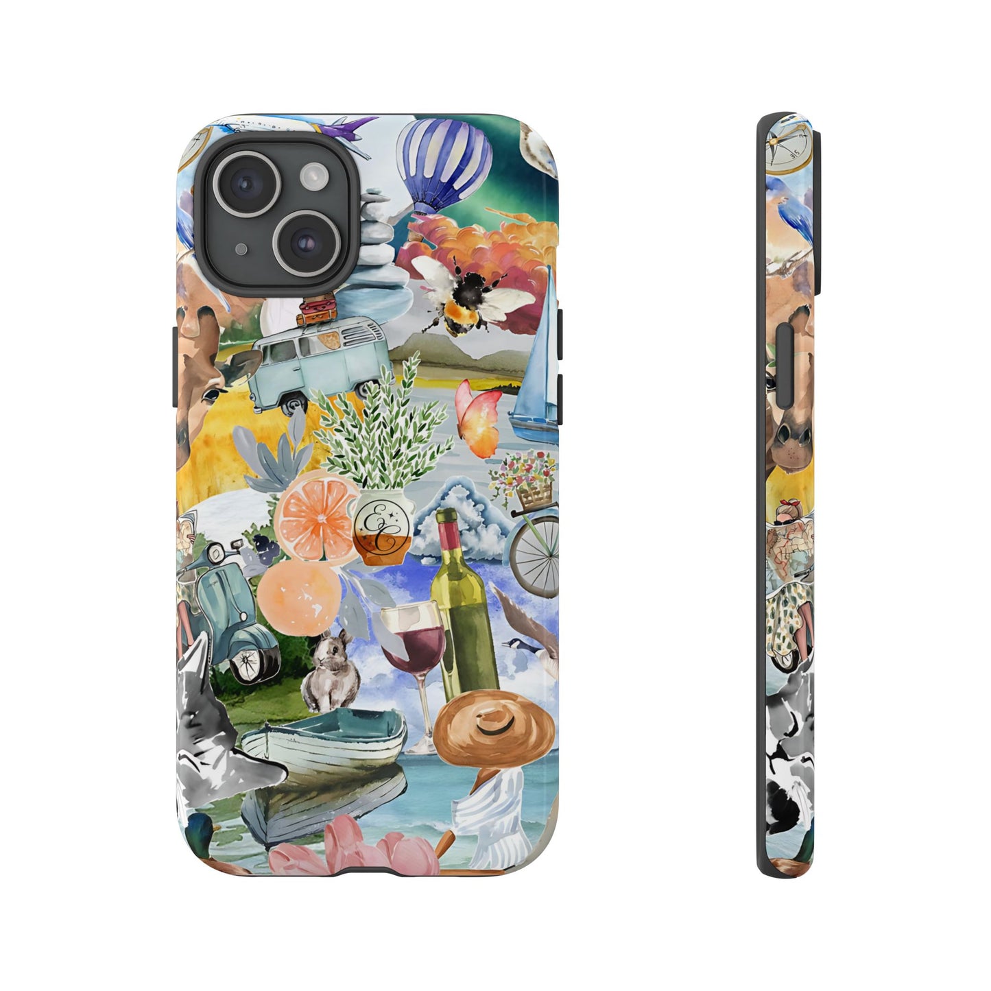 Vintage Travel Collage Tough Phone Case