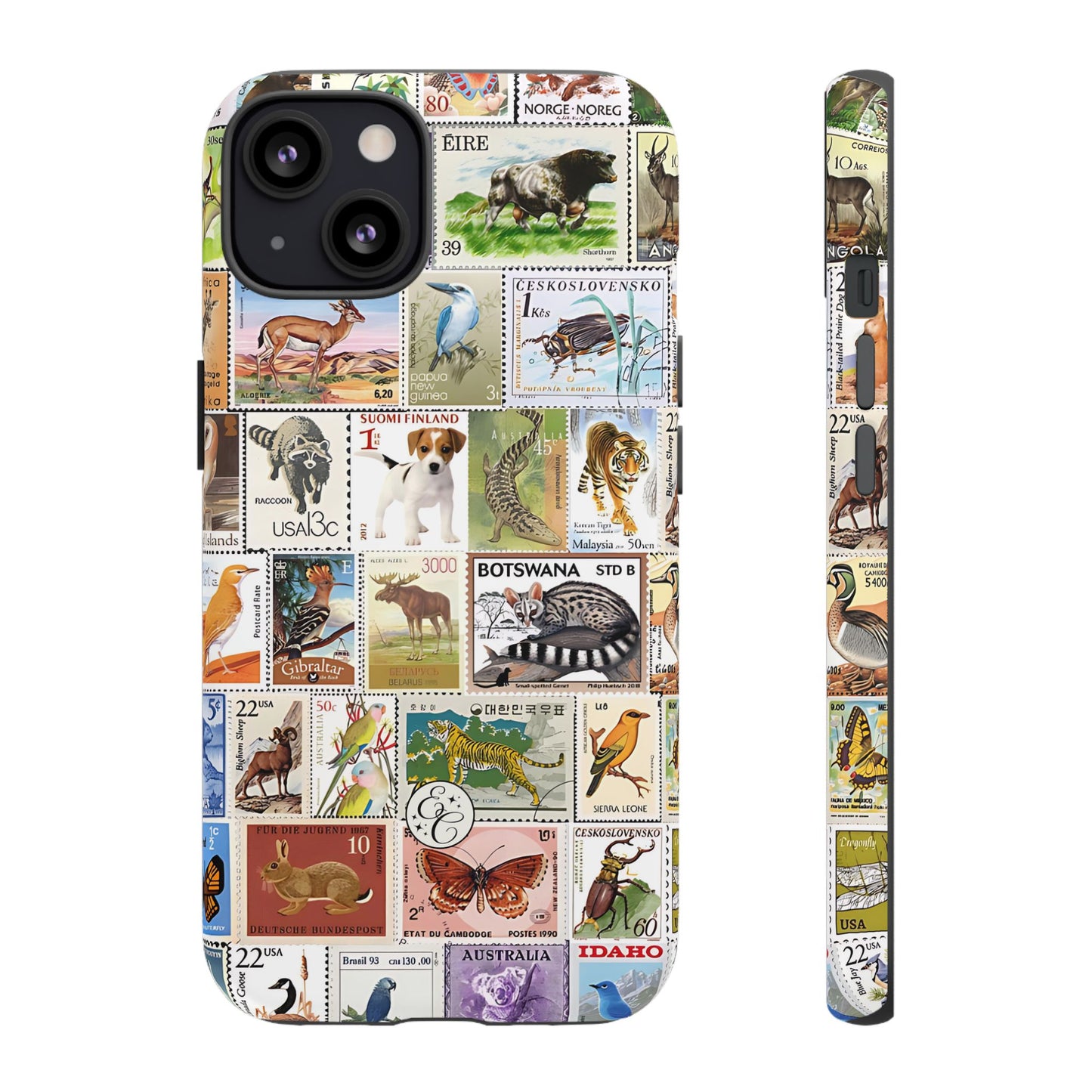 Wildlife Stamp Collage Tough Phone Case