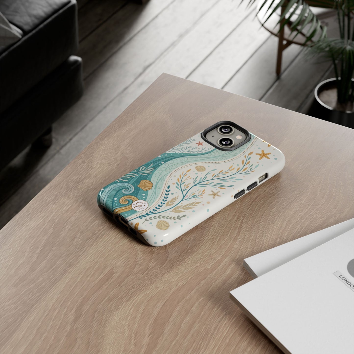 Ocean Boho Doodle Tough Phone Case