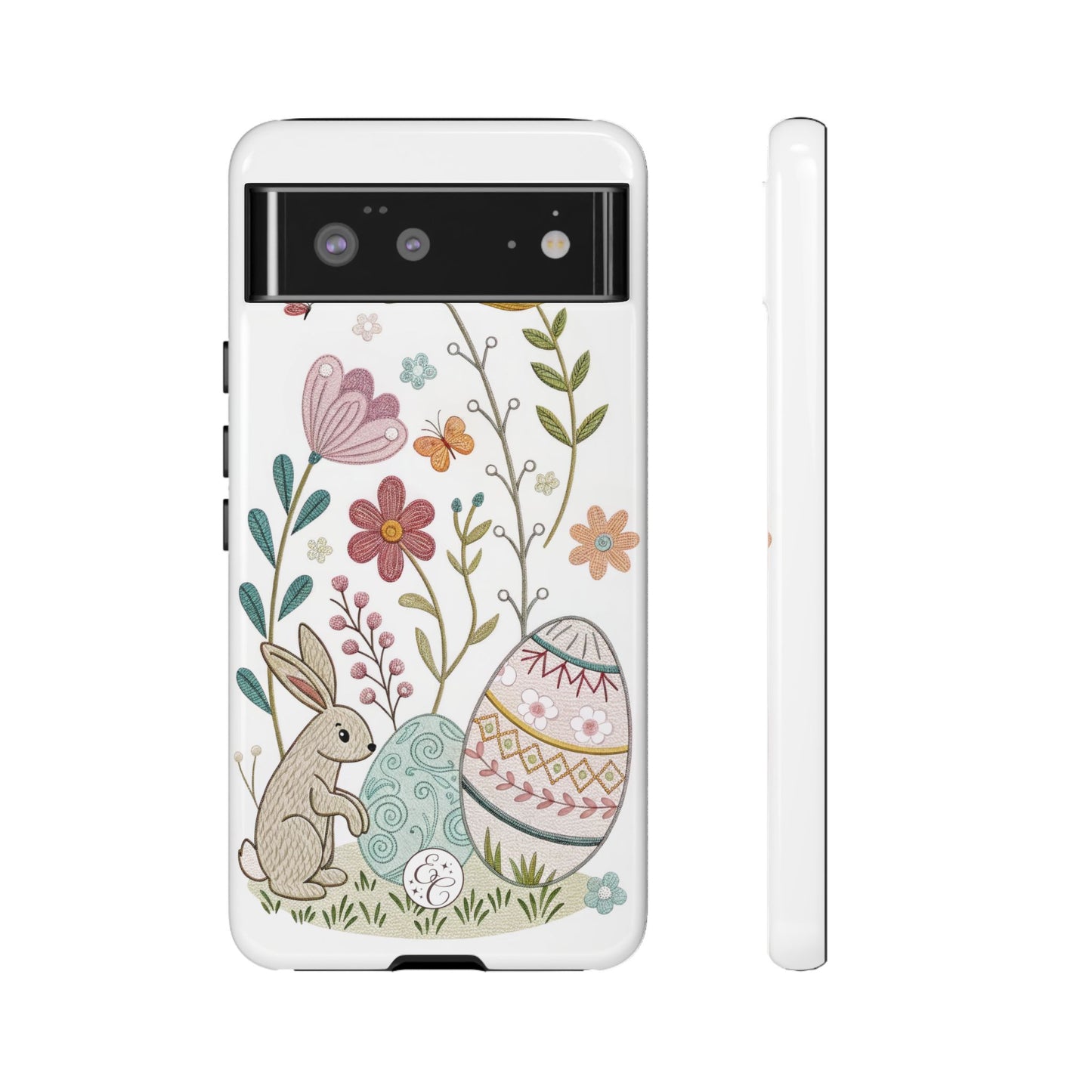 Bunny & Easter Egg Floral Tough Phone Case