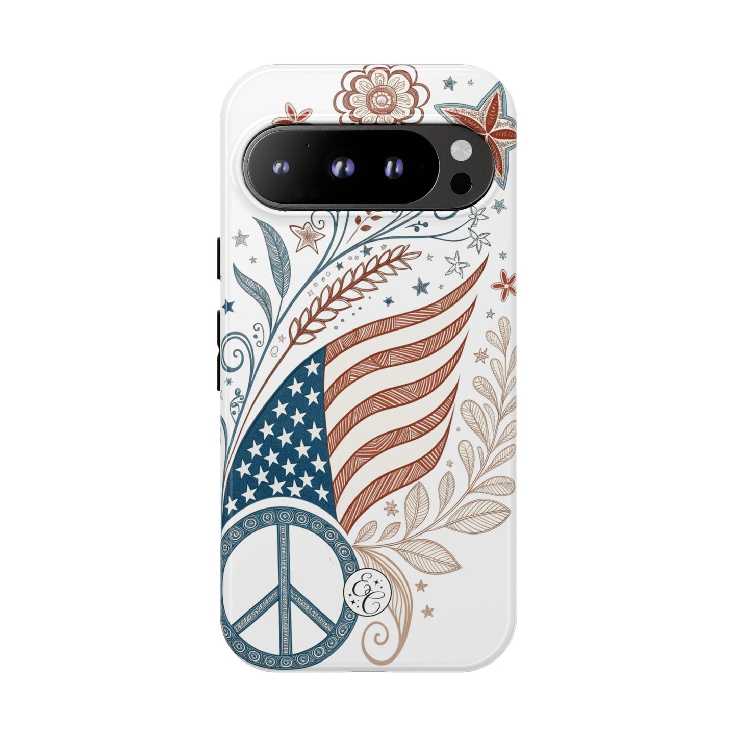 Boho American Flag Tough Phone Case