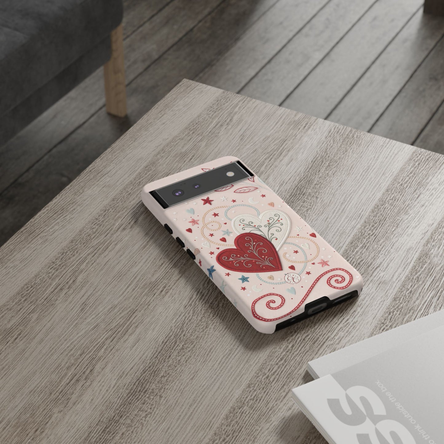 Interlinked Hearts Design Tough Phone Case