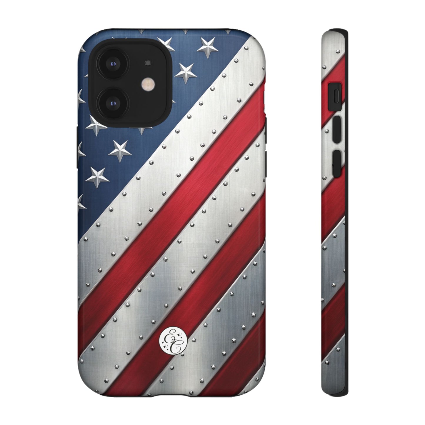 Metallic American Flag Tough Phone Case