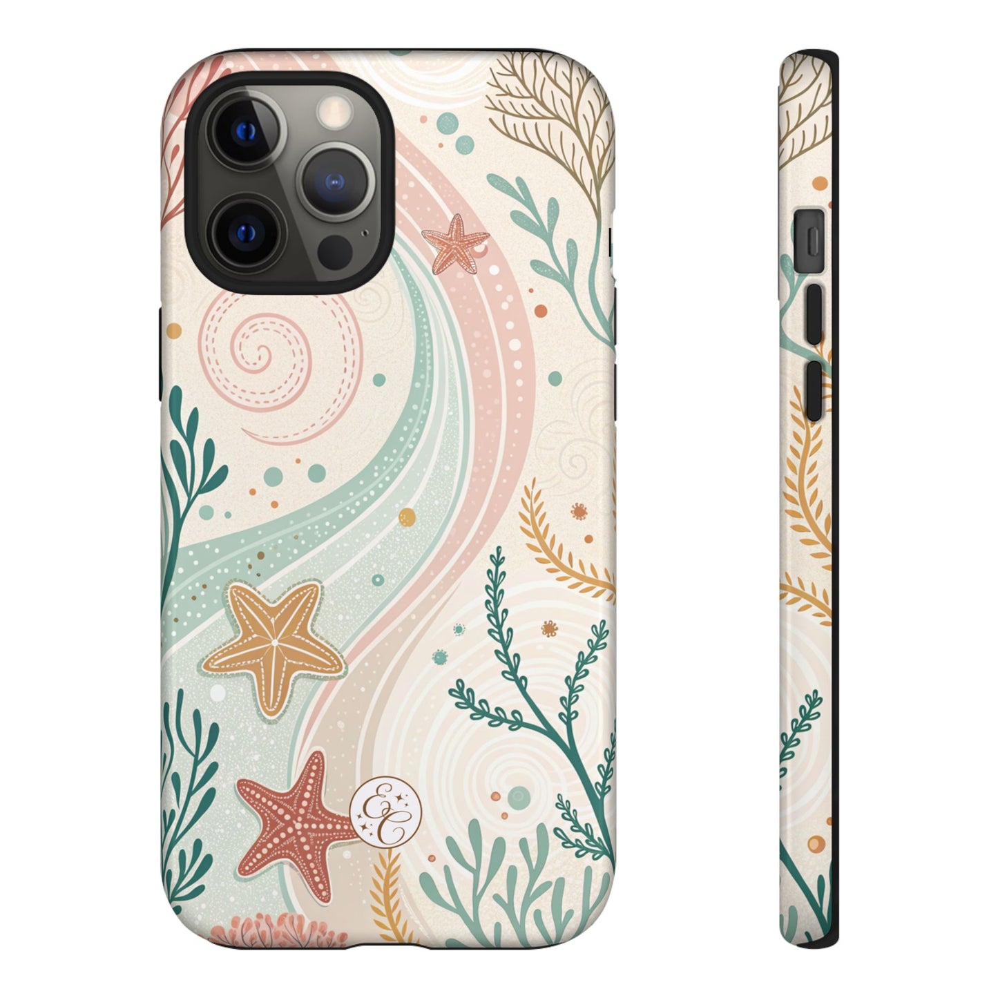 Pink Ocean Boho Doodle Tough Phone Case