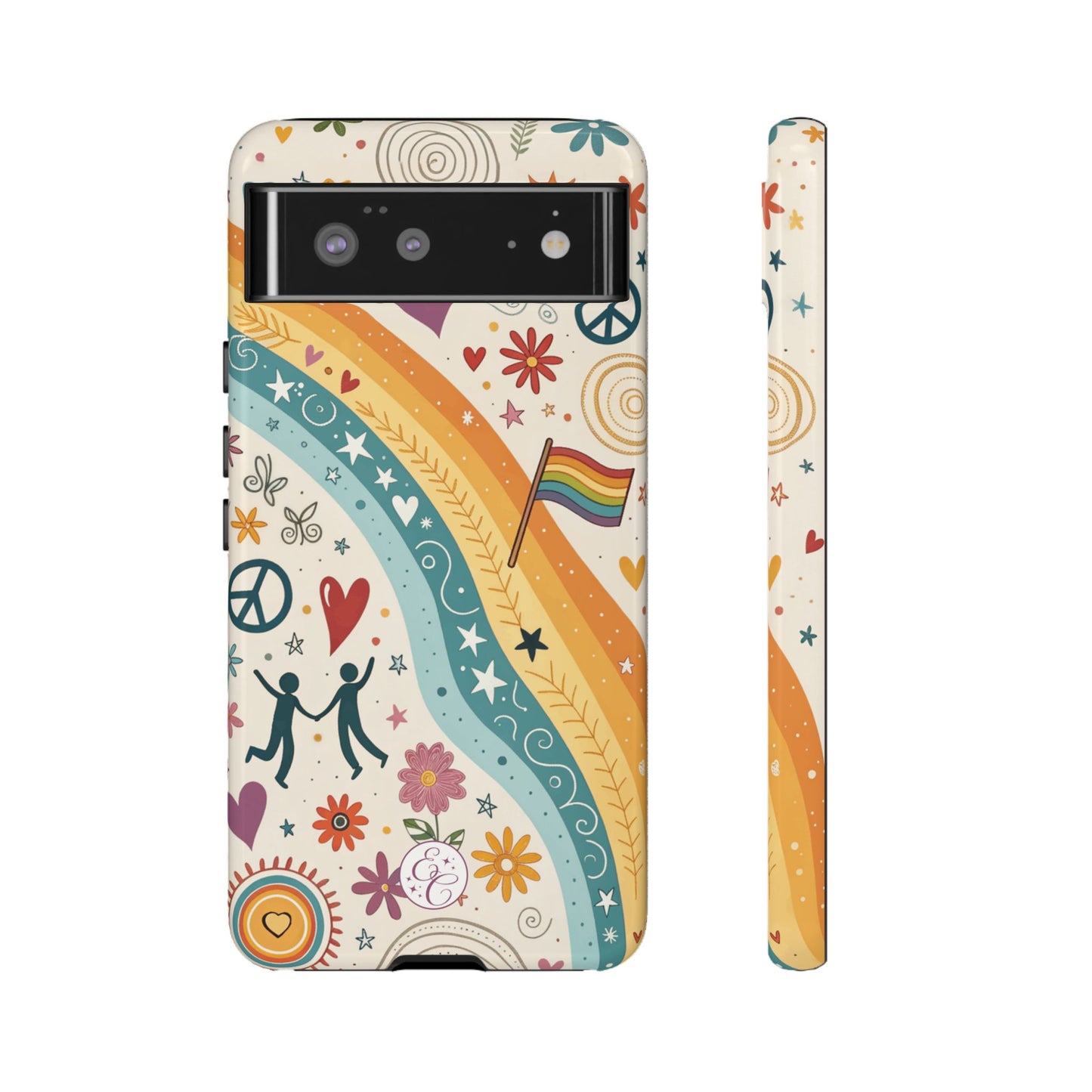 LGTBQ+ Pride Boho Doodle Tough Phone Case