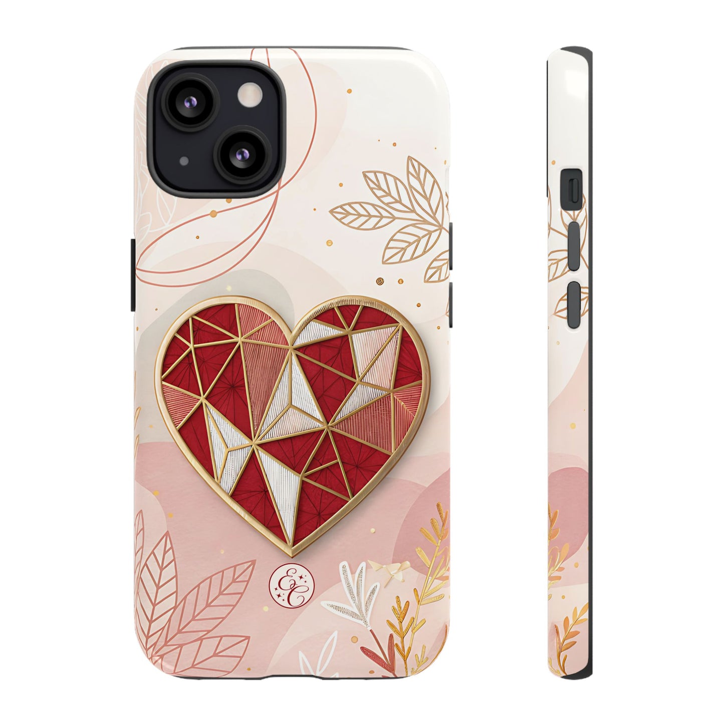 Geometric Heart Tough Phone Case