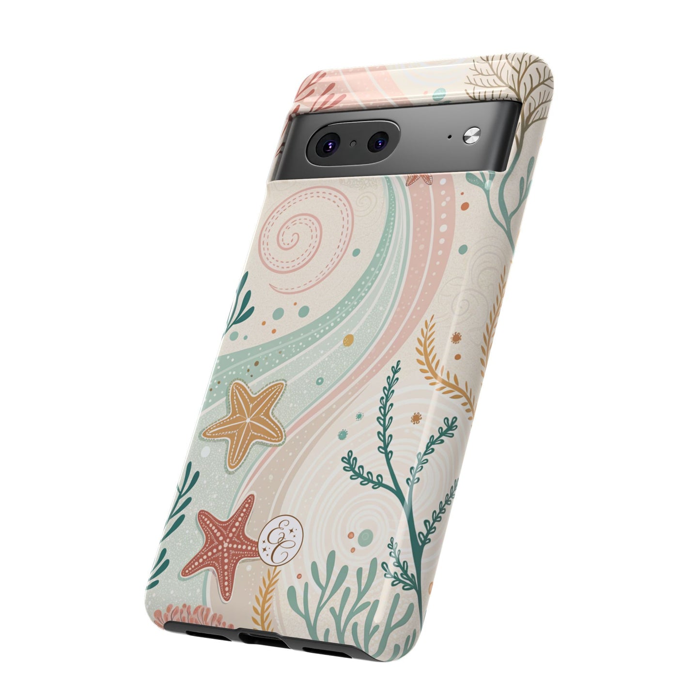 Pink Ocean Boho Doodle Tough Phone Case