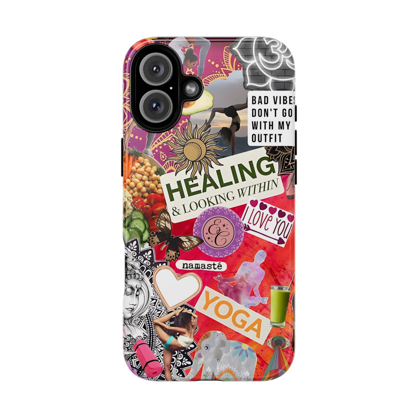 Yoga and Meditation Collage Tough Phone Case