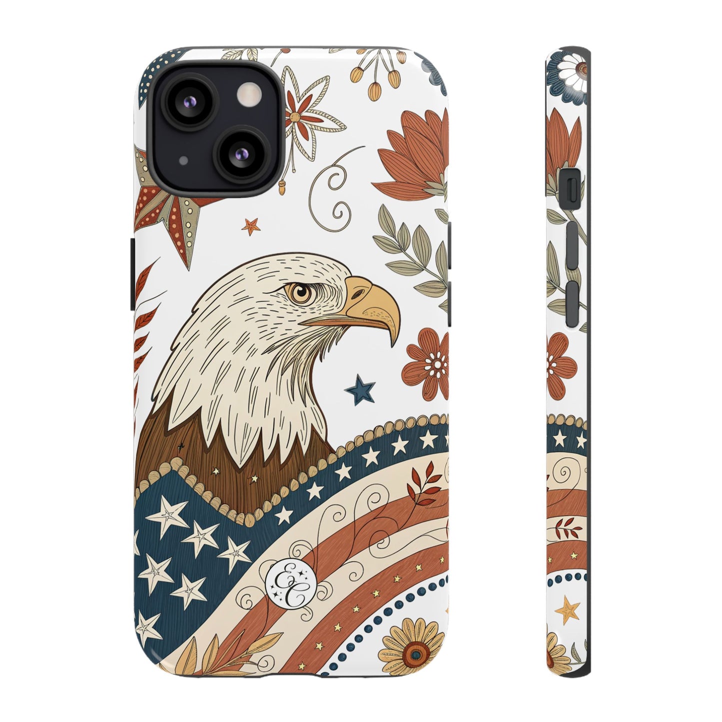 Boho Patriotic Eagle Tough Phone Case