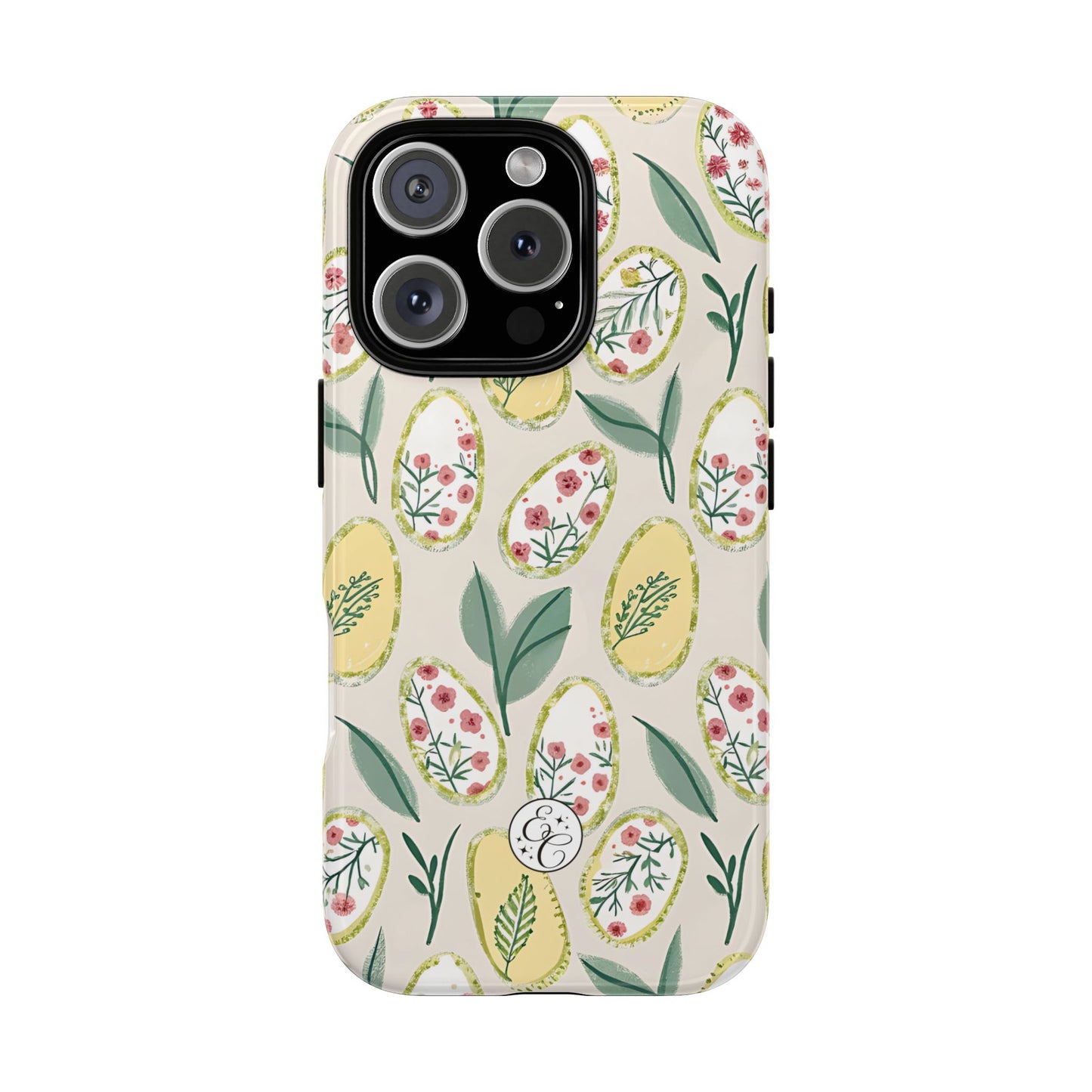 Floral Easter Egg Pattern Tough Phone Case